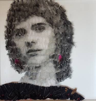 Original Figurative Portrait Collage by daudé marie ange