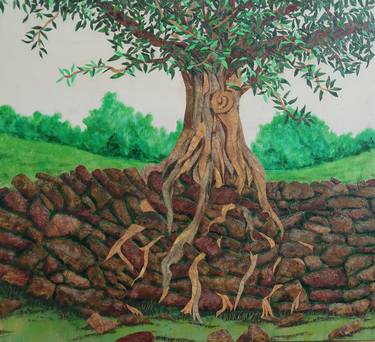 Original Expressionism Landscape Mixed Media by Anna Belleforte