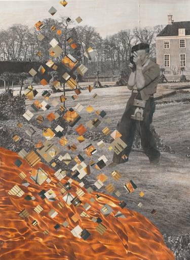 Print of Documentary Geometric Collage by Anna Belleforte