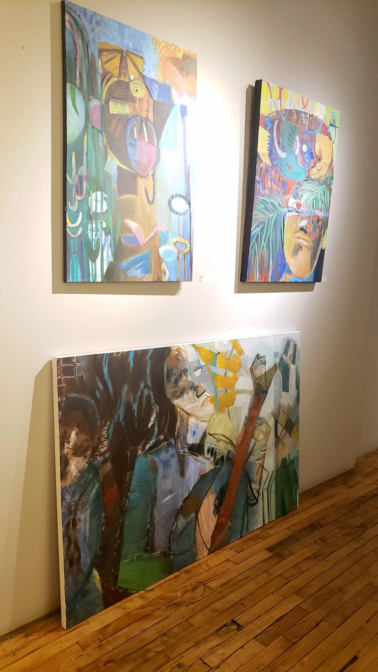 Original Cubism Music Painting by Tamara Wasserman