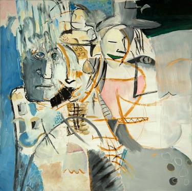 Original Cubism People Paintings by Tamara Wasserman