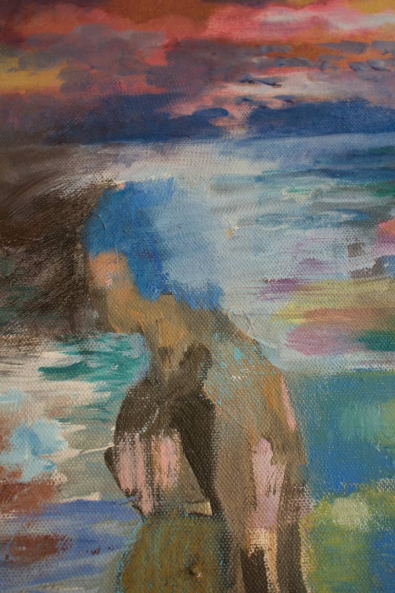 Original Figurative Beach Painting by Tamara Wasserman