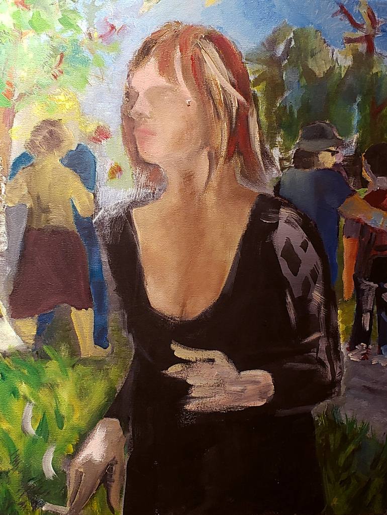Original People Painting by Tamara Wasserman