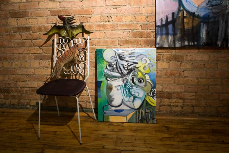 Original Abstract People Painting by Tamara Wasserman