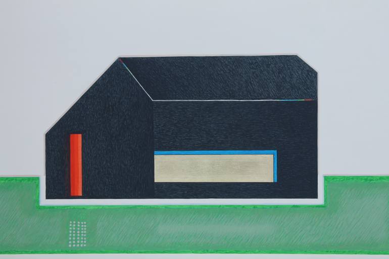 Original Minimalism Architecture Painting by Danylo Movchan