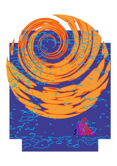 Print of Seascape Digital by Biba Popov