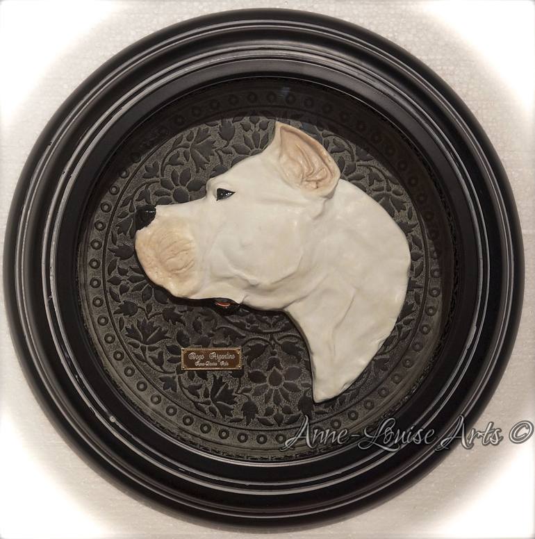 Dogo Argentino Sculptuur 3D hand painted - Print