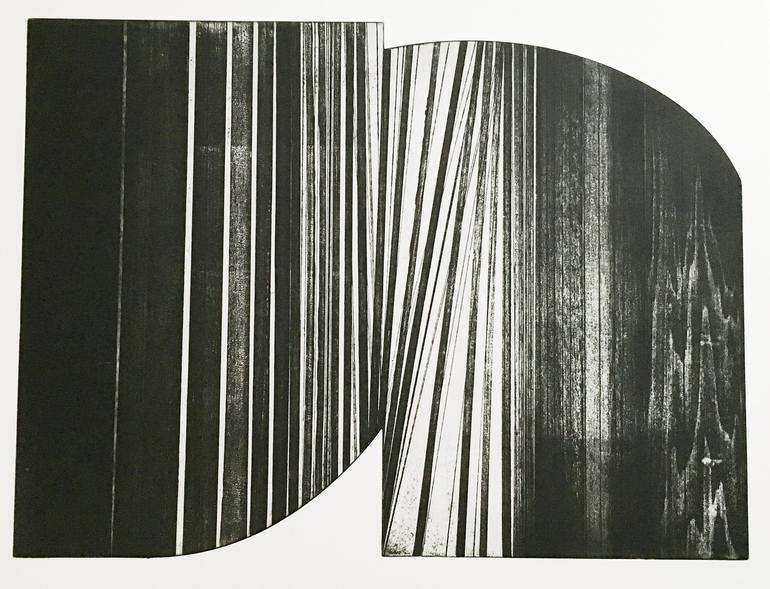 Original Black & White Abstract Printmaking by Elvia Perrin