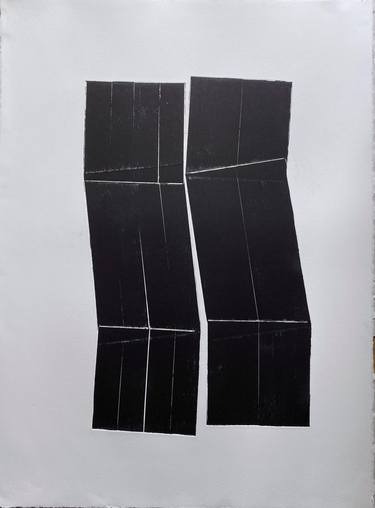 Original Abstract Geometric Printmaking by Elvia Perrin