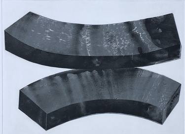 Original Black & White Geometric Printmaking by Elvia Perrin