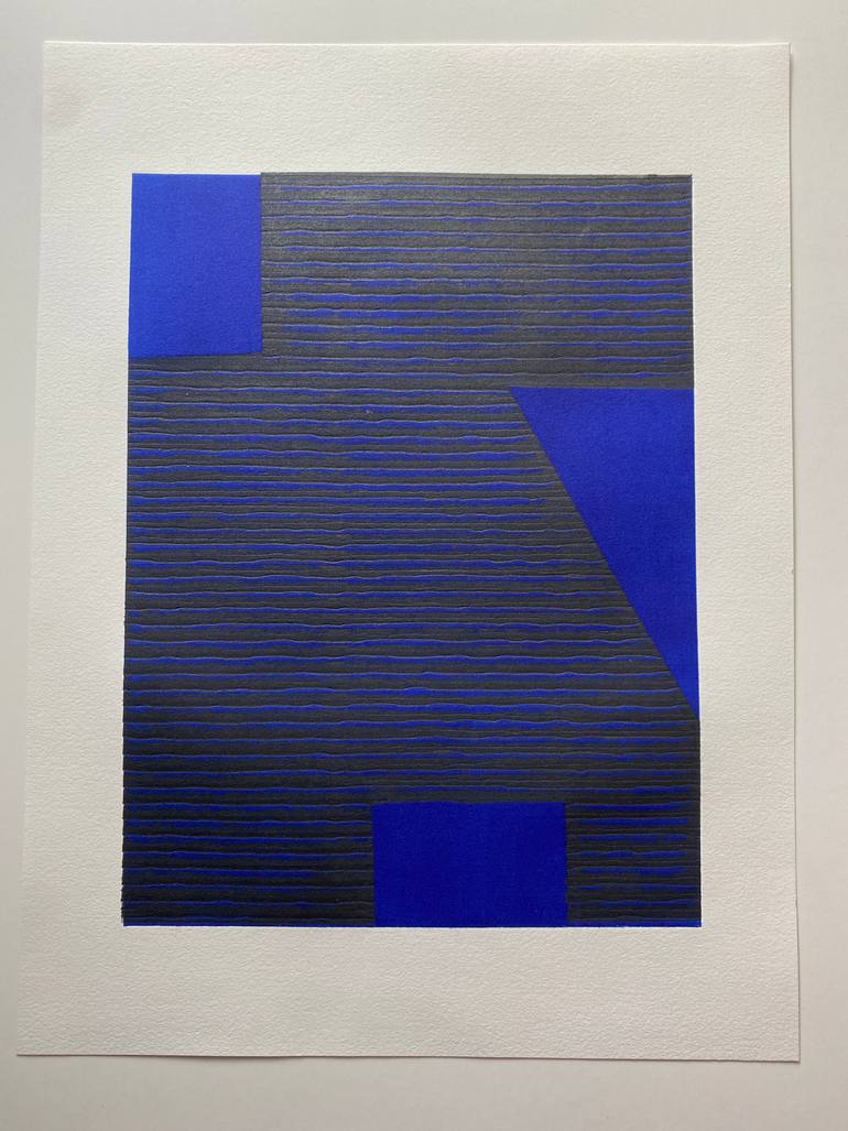 Original Bauhaus Abstract Printmaking by Elvia Perrin