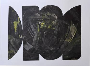 Original Black & White Abstract Printmaking by Elvia Perrin