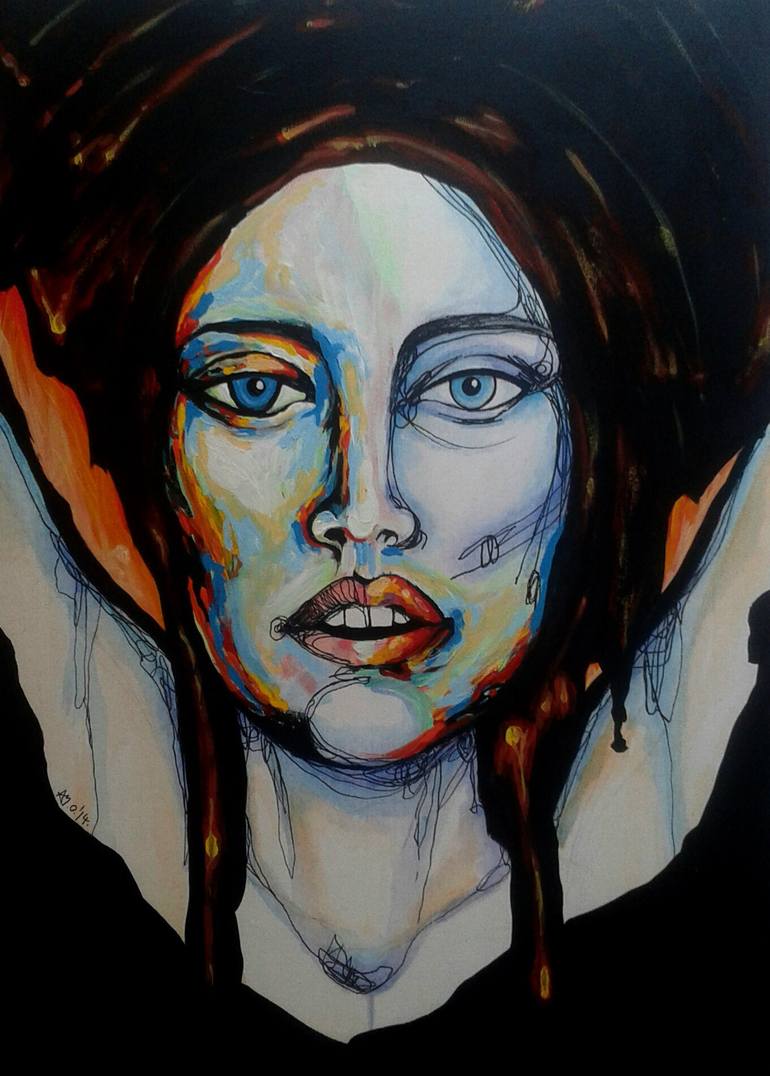 BOWIE STYLE Painting by Anamarija Obradović | Saatchi Art