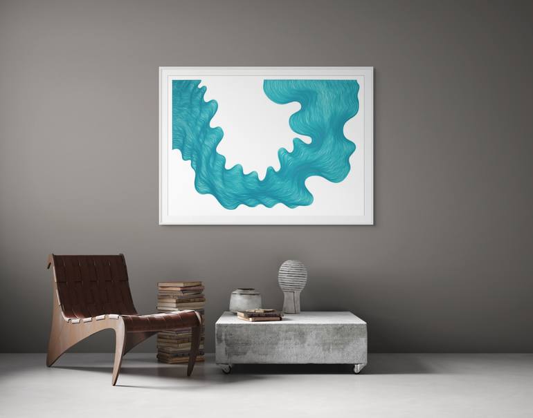 Original Minimalism Abstract Drawing by Lali Torma