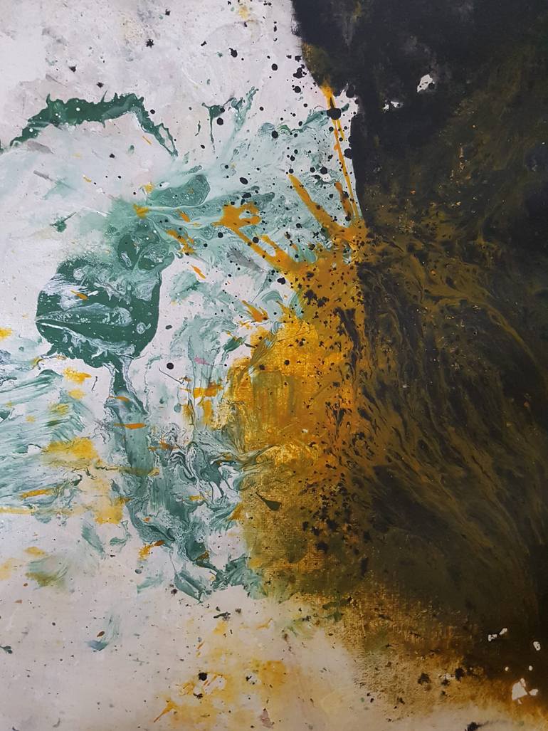 Original Abstract Expressionism Abstract Painting by Gabriel Prundeanu