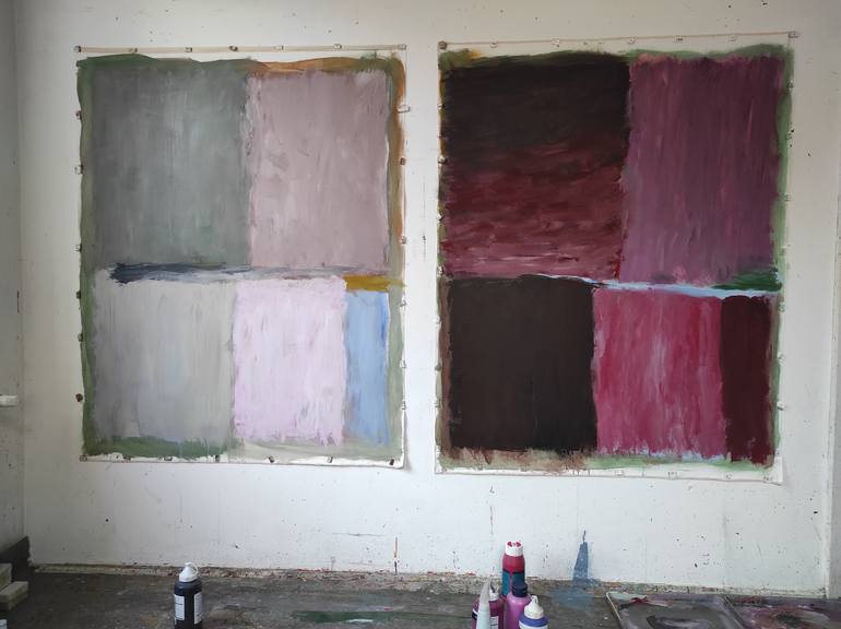 Original Color Field Painting Abstract Painting by Gabriel Prundeanu