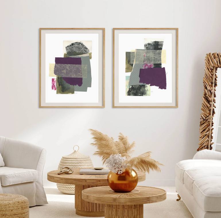 Original Contemporary Abstract Collage by Gabriel Prundeanu