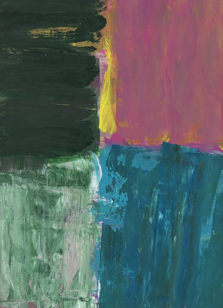Original Abstract Expressionism Abstract Painting by Gabriel Prundeanu
