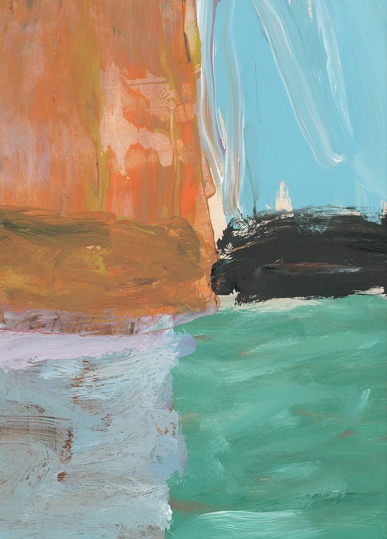 Original Abstract Expressionism Abstract Painting by Gabriel Prundeanu