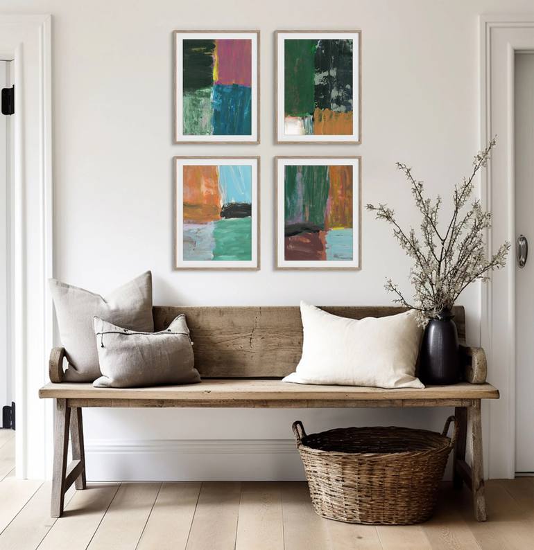 Original Abstract Expressionism Abstract Painting by Gabriel Prundeanu