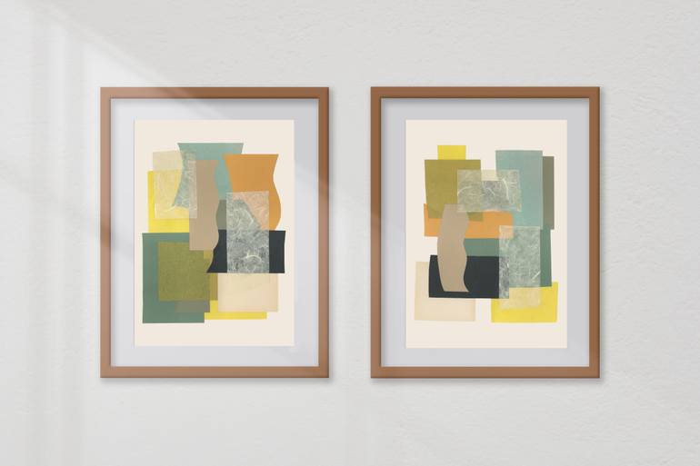 Original Contemporary Abstract Collage by Gabriel Prundeanu