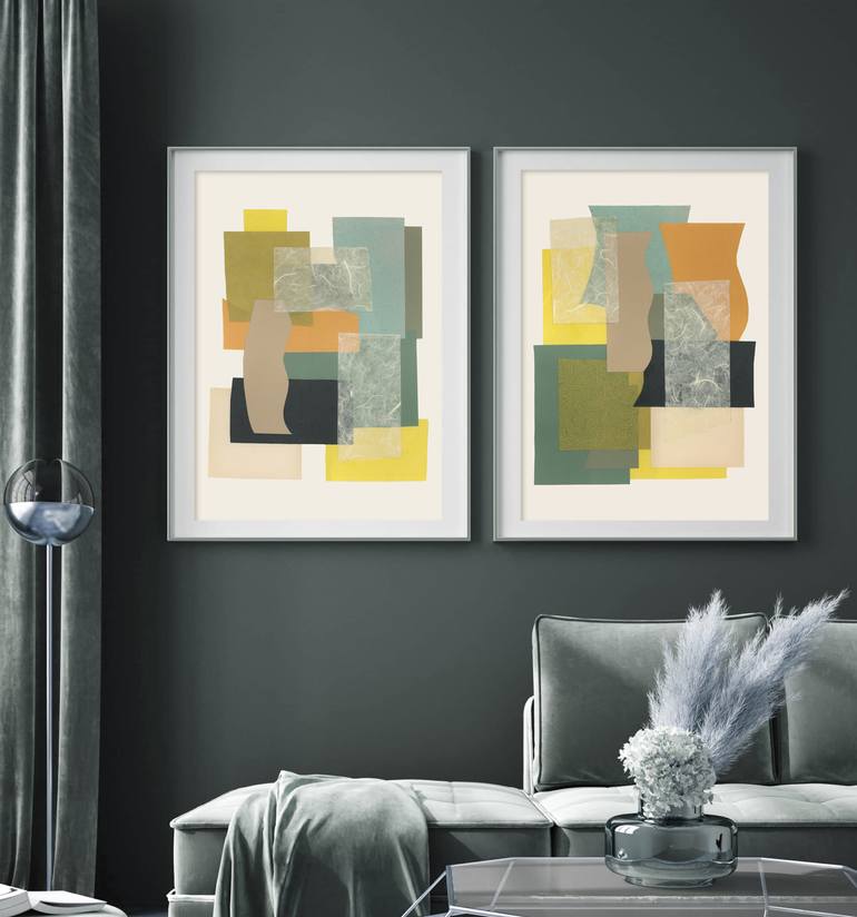 Original Contemporary Abstract Collage by Gabriel Prundeanu