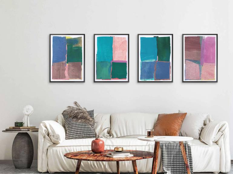 Original Geometric Abstract Collage by Gabriel Prundeanu