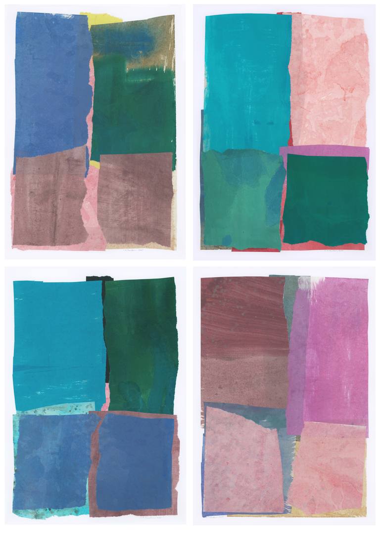 Original Geometric Abstract Collage by Gabriel Prundeanu