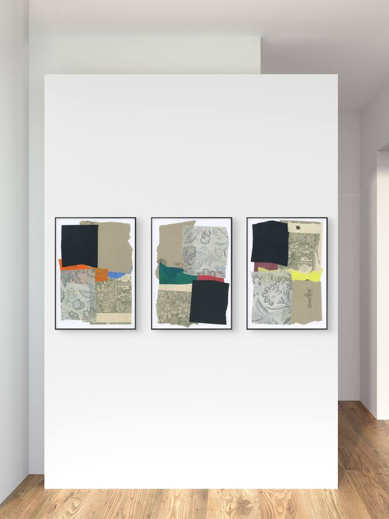 Original Geometric Abstract Collage by Gabriel Prundeanu