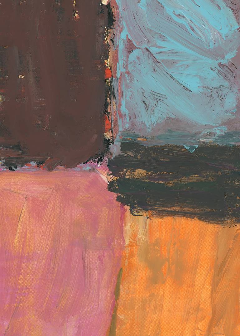 Original Geometric Abstract Painting by Gabriel Prundeanu