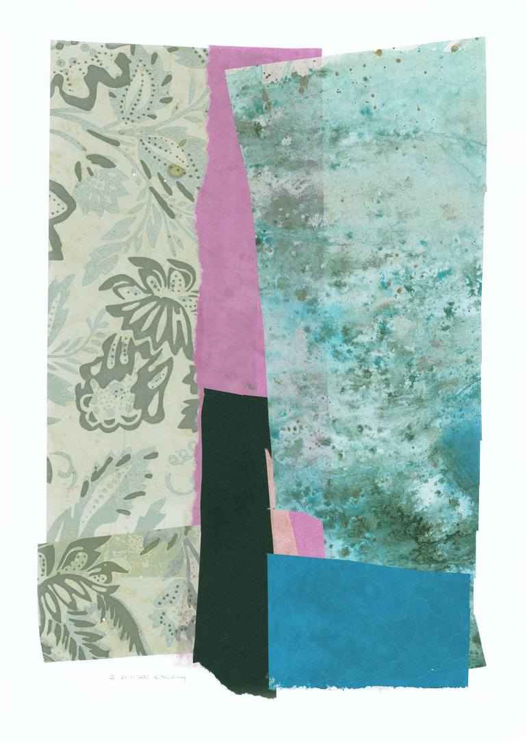 Original Contemporary Abstract Collage by Gabriel Prundeanu