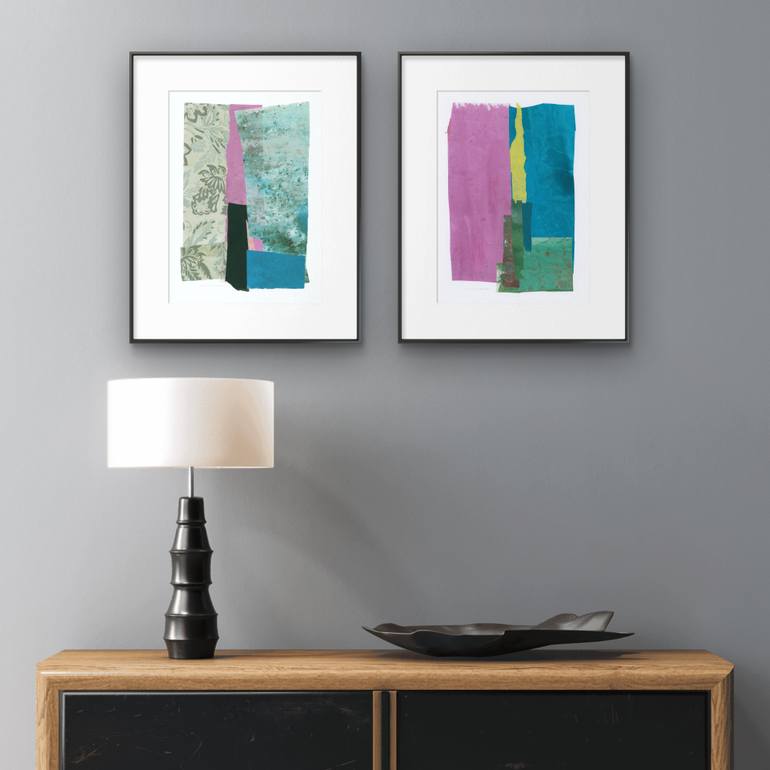 Original Contemporary Abstract Collage by Gabriel Prundeanu