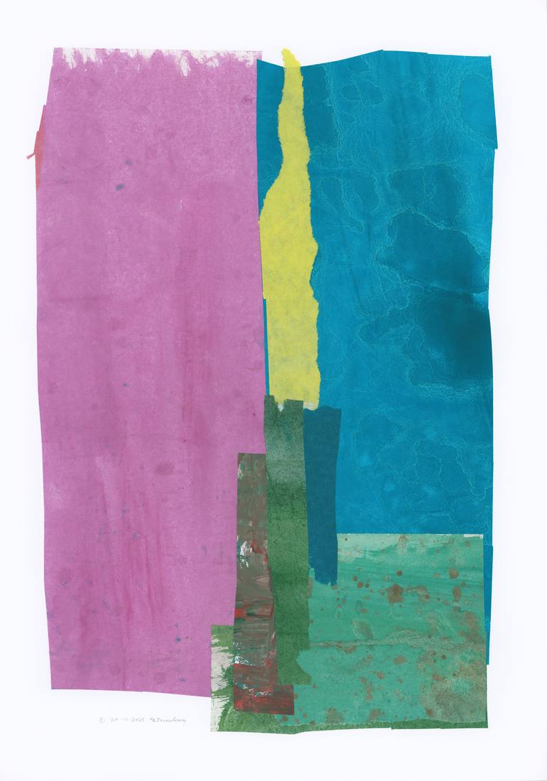 Original Contemporary Abstract Collage by Gabriel Prundeanu