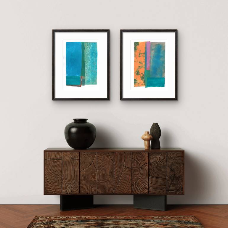 Original Contemporary Abstract Collage by Gabriel Prundeanu