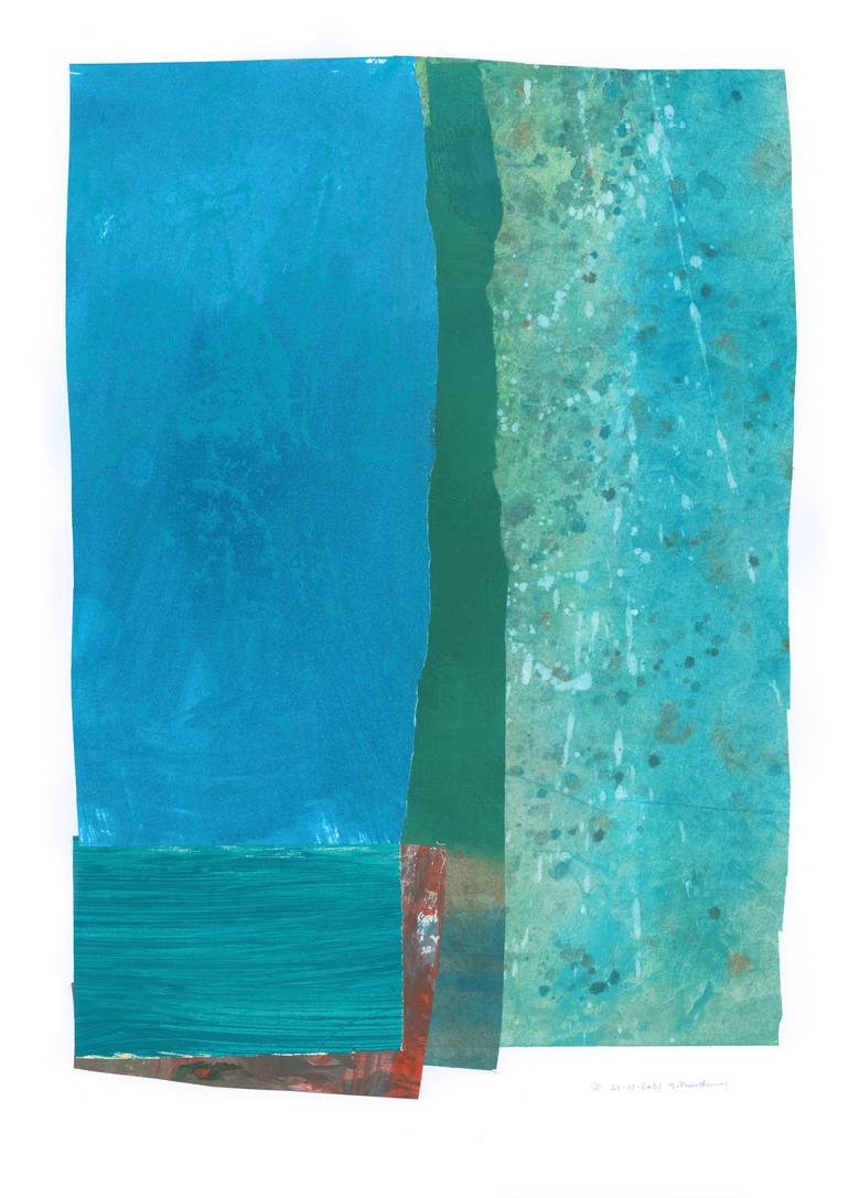 Original Contemporary Abstract Collage by Gabriel Prundeanu
