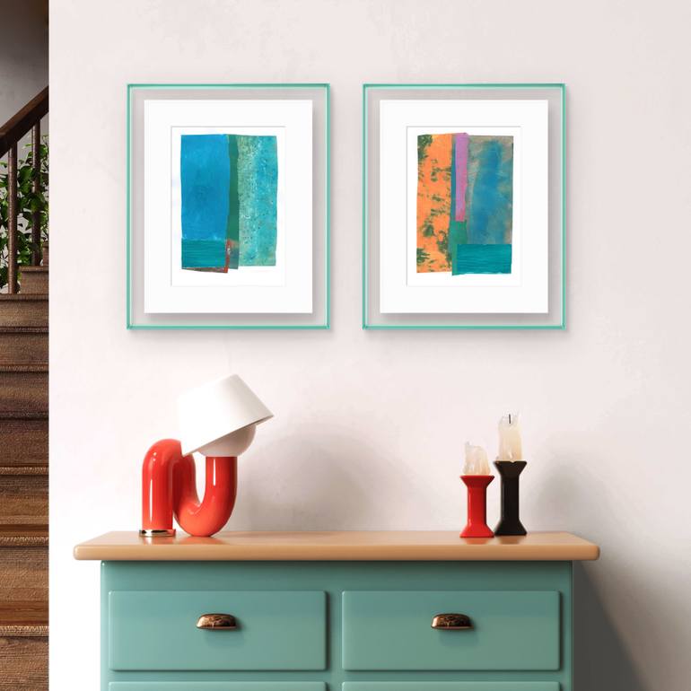 Original Contemporary Abstract Collage by Gabriel Prundeanu