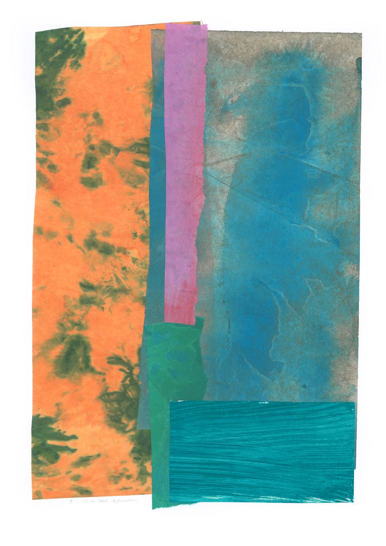 Original Contemporary Abstract Collage by Gabriel Prundeanu