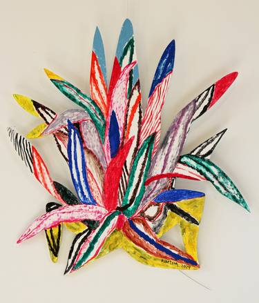 Original Figurative Floral Installation by Tetiana Rusetska