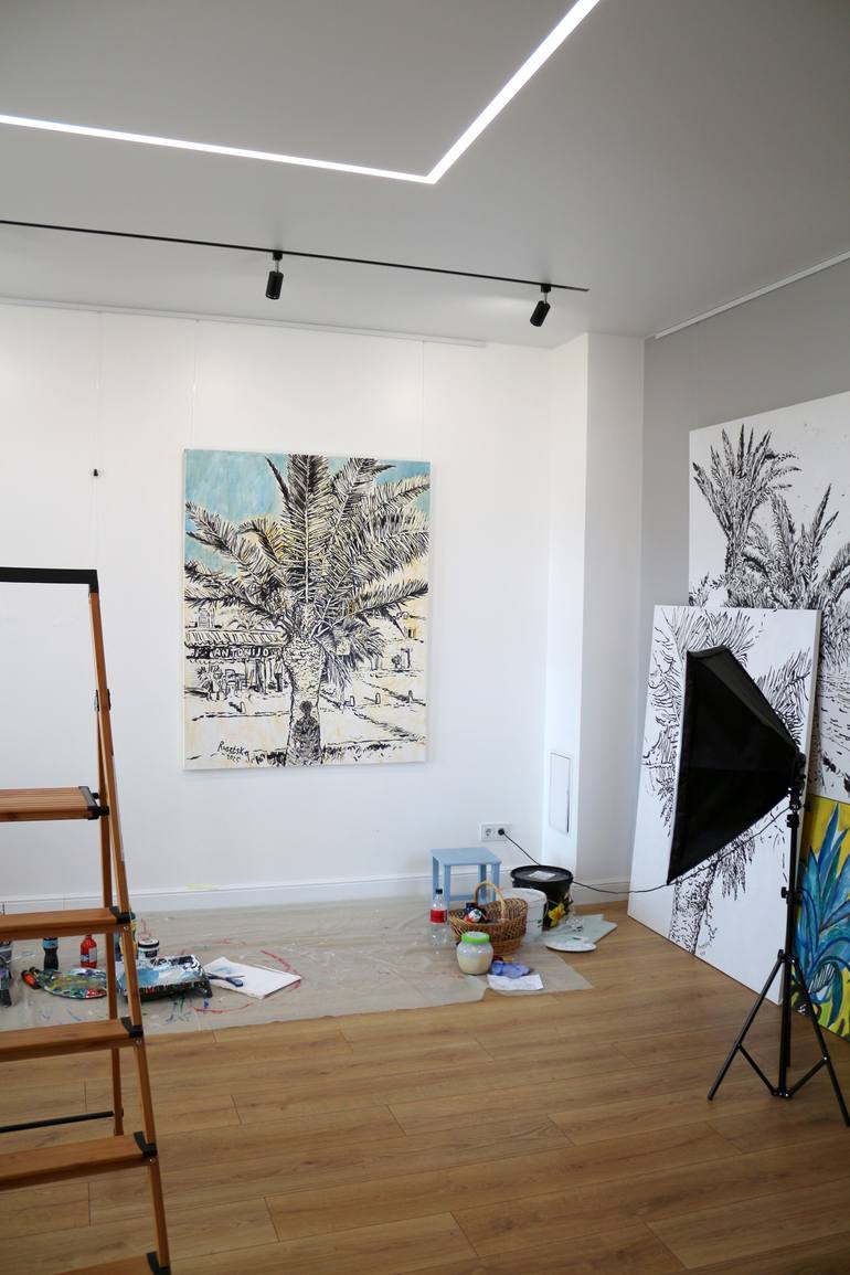 Original Contemporary Botanic Painting by Tetiana Rusetska