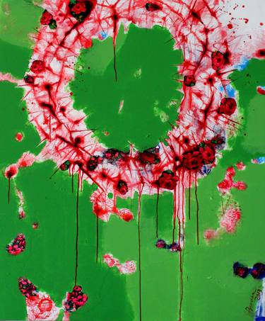 thorny color, canvas, acryle, men's blood and women's tears thumb