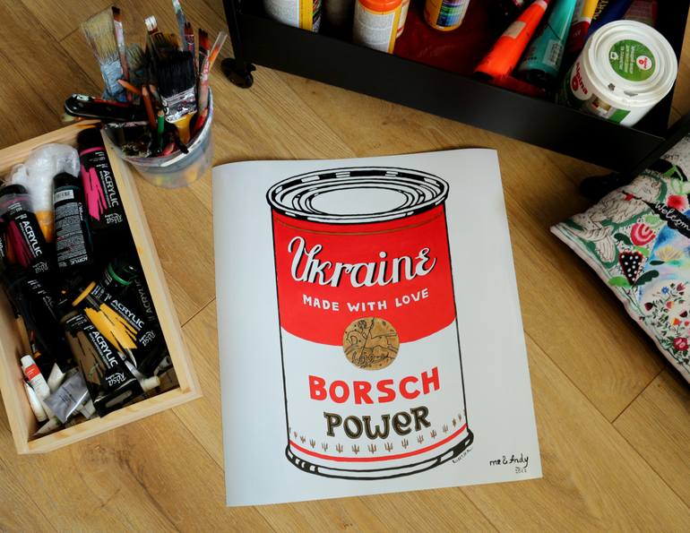 Original Pop Art Food & Drink Painting by Tetiana Rusetska