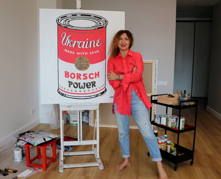 Original Pop Art Food & Drink Painting by Tetiana Rusetska