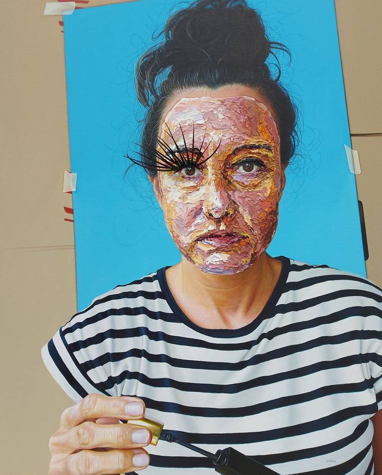 Original Health & Beauty Painting by Lide Kaltzada | Figurative Art on Canvas | Forever young