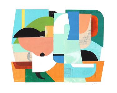 Original Cubism Abstract Collage by Darla McKenna