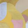 close up, note magazine text and textures of paint