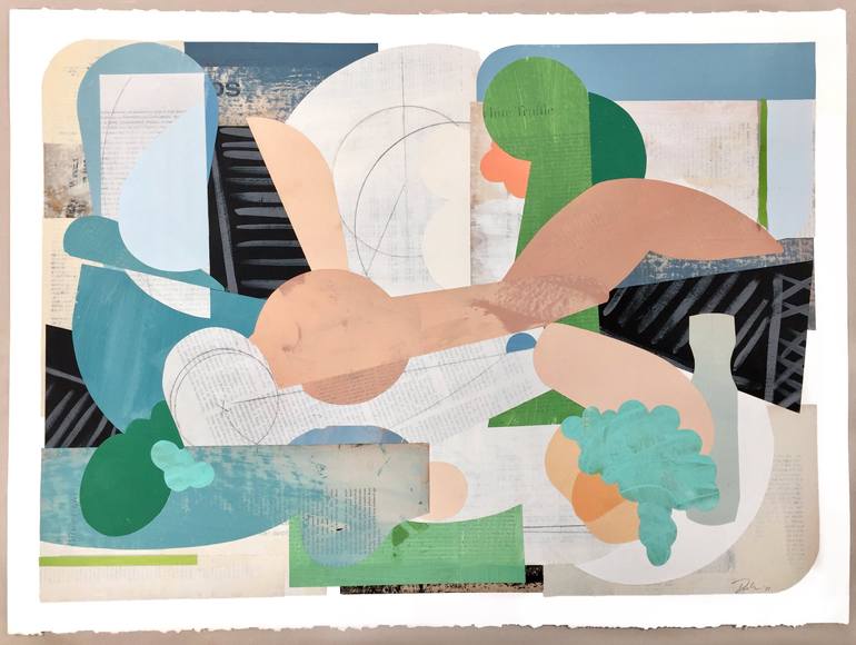 Original Abstract Nude Collage by Darla Mckenna