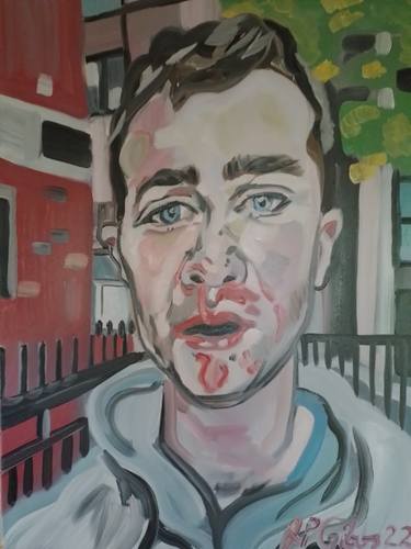 Original Impressionism Men Painting by John-Paul Gibbs