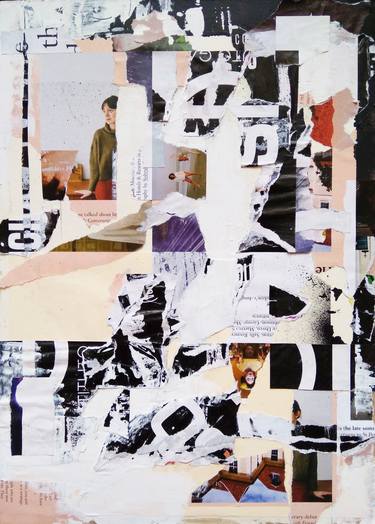 Original Abstract Expressionism Abstract Collage by Tom Glendenning