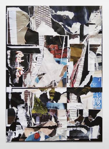 Original Abstract Expressionism Abstract Collage by Tom Glendenning