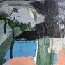 Tom's practice is largely inspired by contrasts in nature and between nature and man. His work inspires an appreciation of opposites and celebrates them with colour, texture and form.
Entitled 'Where Rivers Meet the Sea' this piece uses a colour palette evocative of this type of geography, inspired in particular by Galicia in northern Spain where beaches often have a river flowing out of them.
